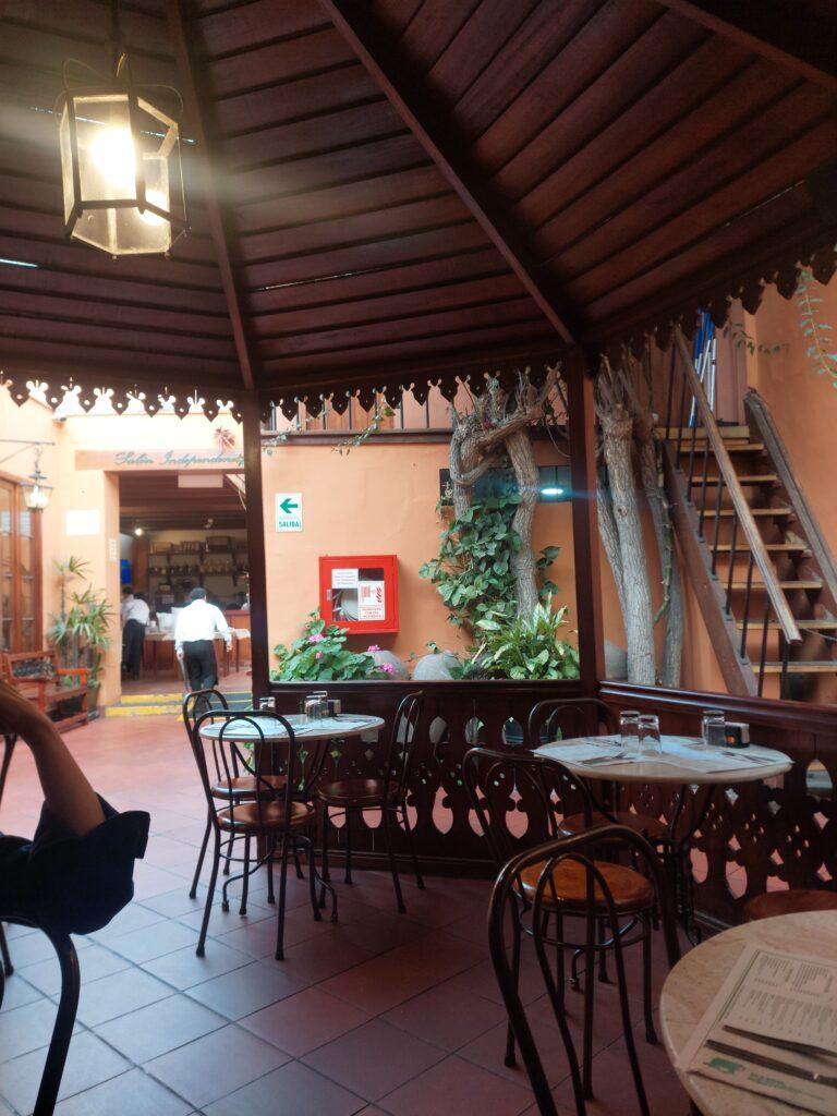 View from pergola at Bolivariano Restaurant Pueblo Libre