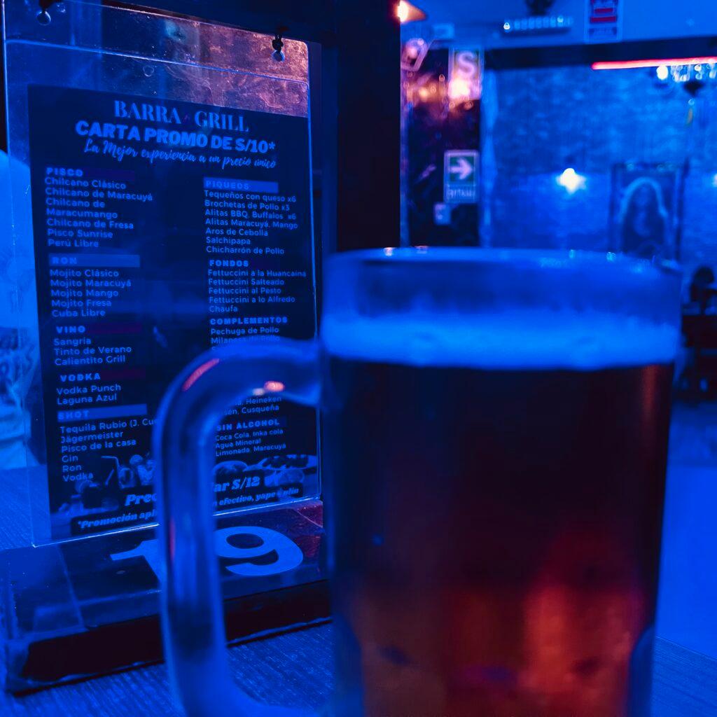 Barra Grill in Pueblo Libre is the cheapest nightlife in Lima