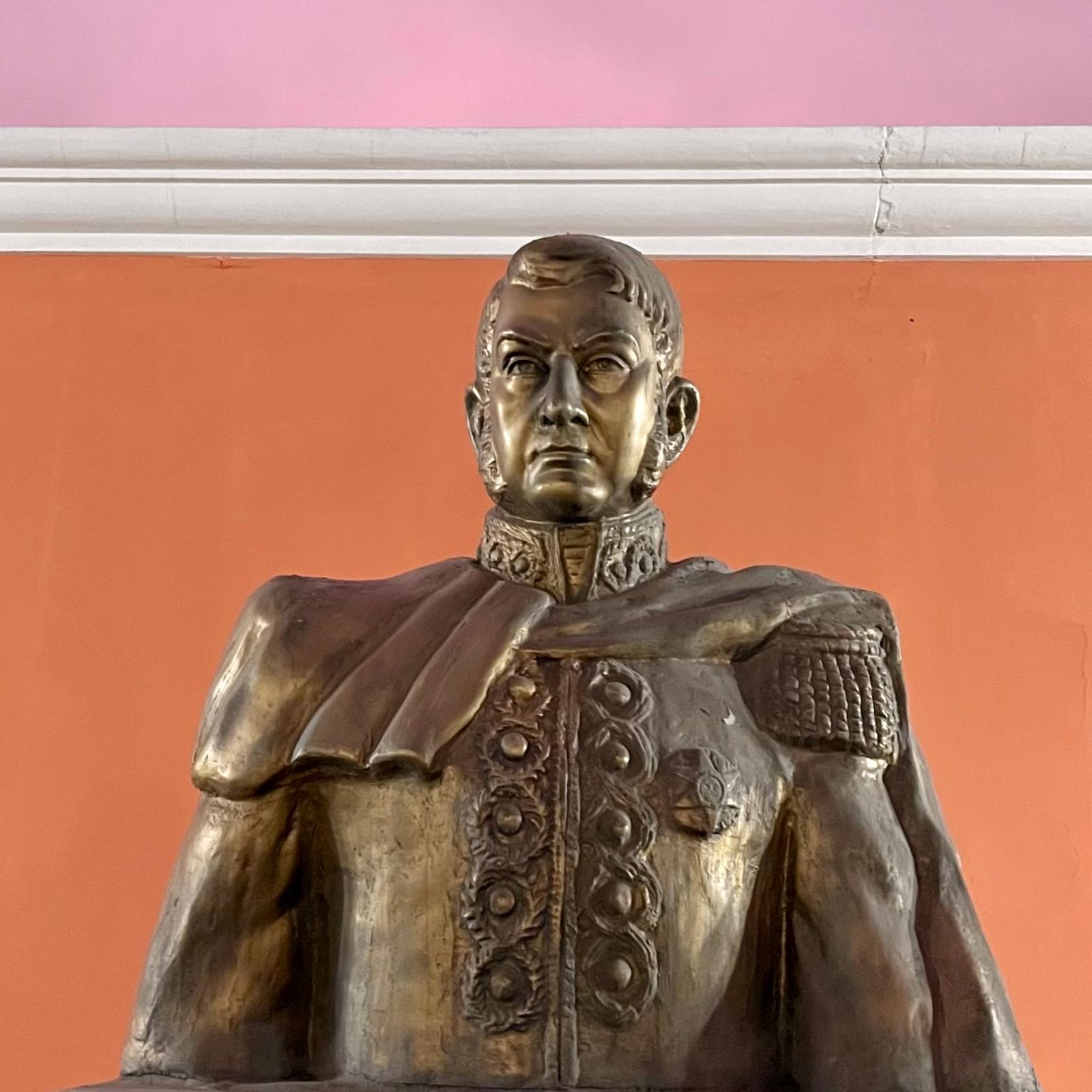 José De San Martín monument near Antigua Taberna Queirolo in Pueblo Libre Lima Peru