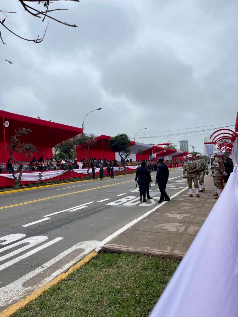 Opening of the Great Military parade down Avenida Brasil in Pueblo Libre