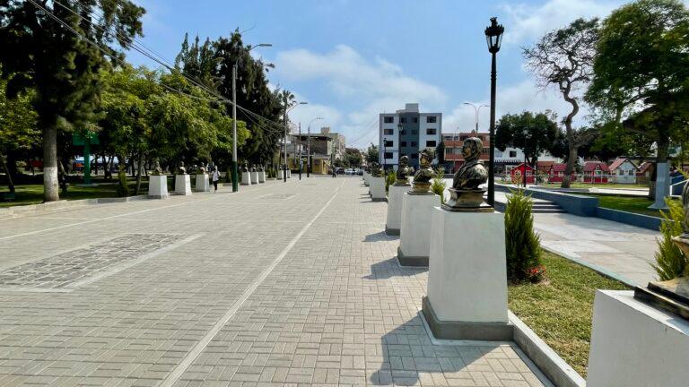 Paseo de los Vecinos Ilustres de Pueblo Libre in Pueblo Libre, Lima Peru highlights the contributions of the famous former residents of Pueblo Libre