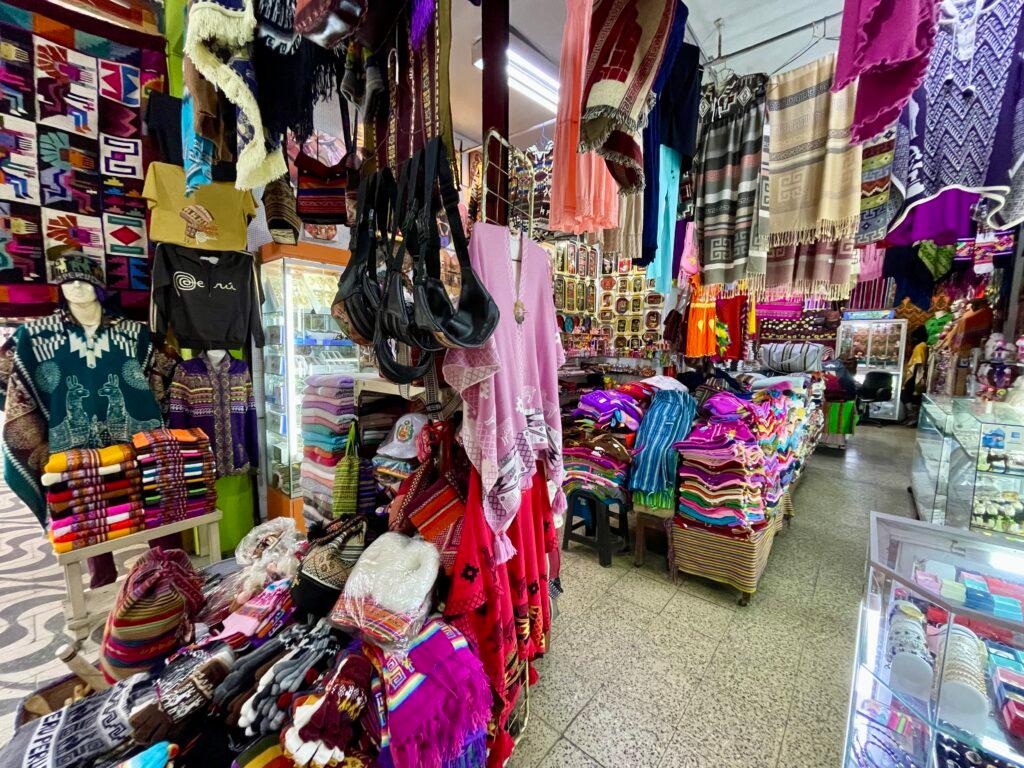 Textile Souvenirs in Lima Peru