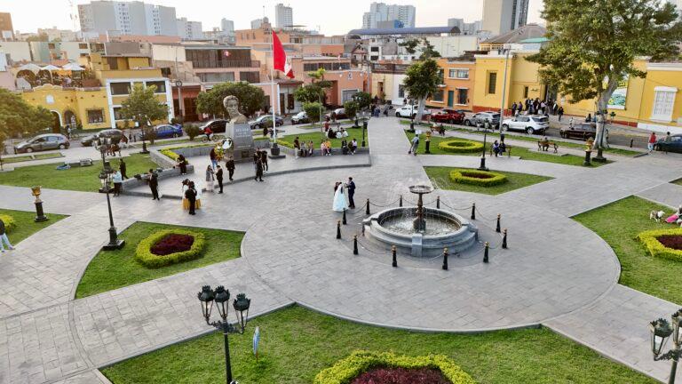 Plaza Bolivar in Pueblo Libre, Lima Peru