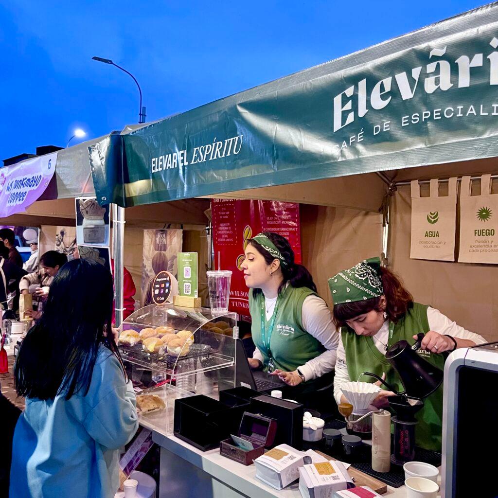 Coffee stands at Festival Cafesazo Peruano in Lima