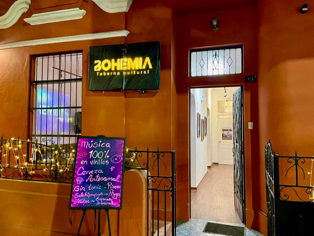 Front of Bohemia Taberna Cultural in Pueblo Libre Lima