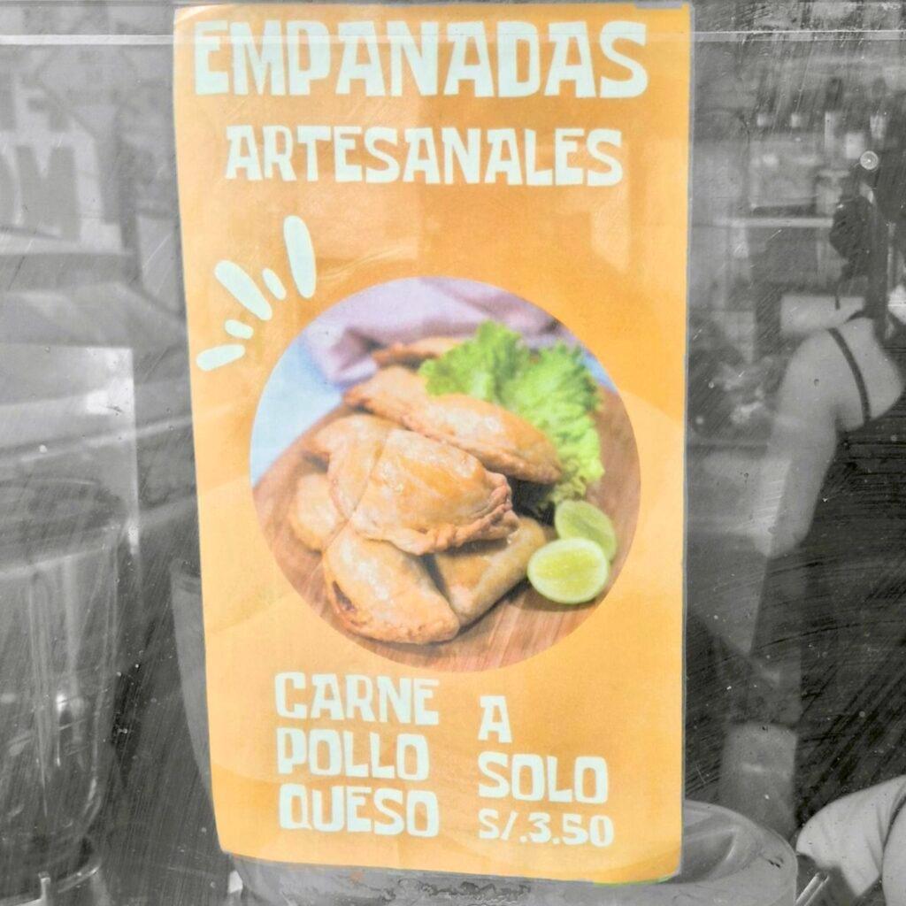 Empanadas at Monka cafe in Pueblo Libre Lima