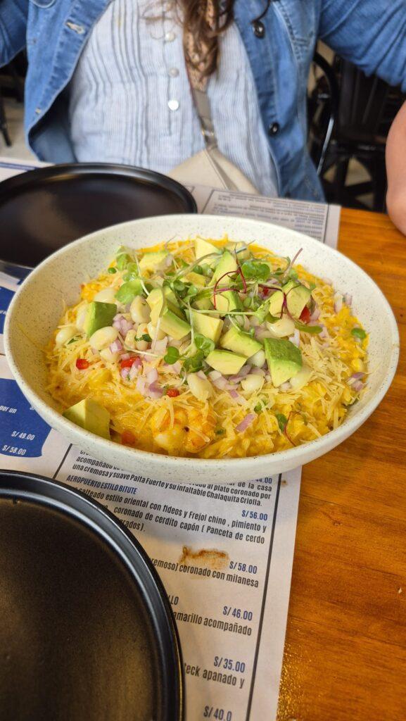One of Bitute's Signature Dish: Arroz Meloso de Langostinos al Ají Amarillo